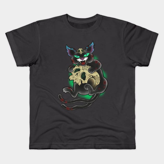 My little Nekomata Kids T-Shirt by PabloDiablo13